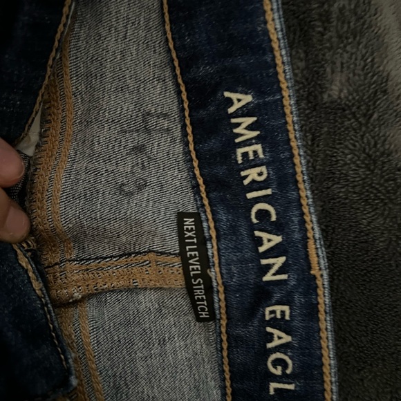 American Eagle Outfitters Ripped Dark Blue Skinny Jeans - Picture 4 of 4
